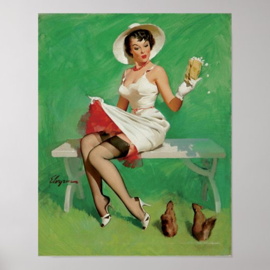 Poster Écureuil vers le haut (Devant)