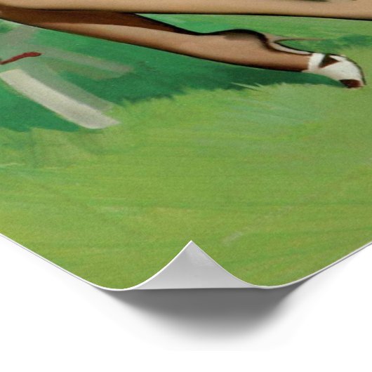 Poster Écureuil vers le haut (Coin)