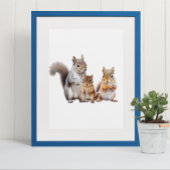 Poster Écureuils et crèche Chipmunk