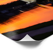 Poster Écureuils mignons au coucher du soleil tropical (Coin)