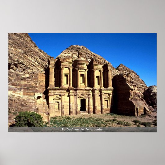 Poster Ed-Deu, temple, Petra, Jordanie (Devant)