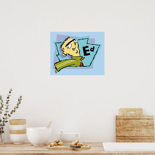 Poster Ed - Graphique de caractères (Cuisine)