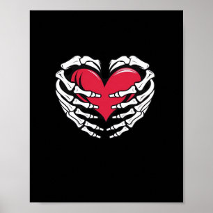 Poster Ed Heart Dans Les Mains Squelettiques Classique