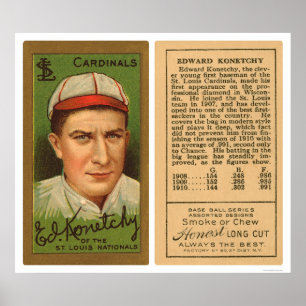 Poster Ed Konetchy Cardinals Baseball 1911