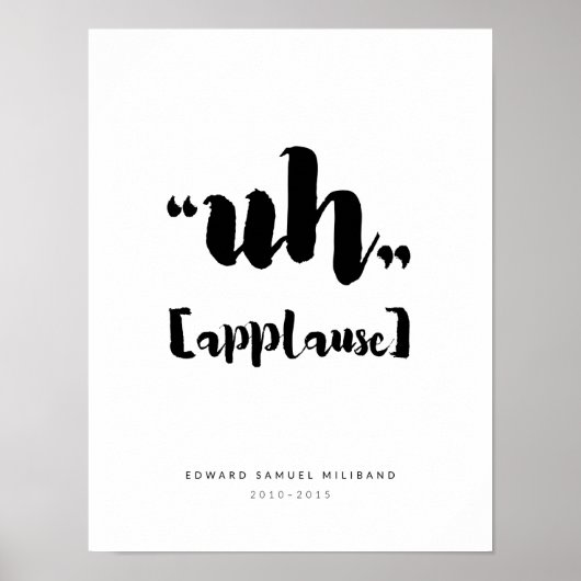 Poster Ed Miliband Best Moments Collection 1/3 (Devant)