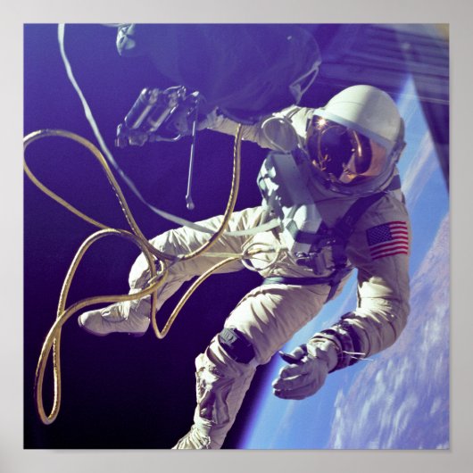 Poster Ed White First American Spacewalker Photographie (Devant)