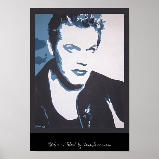 Poster Eddie en bleu (Devant)