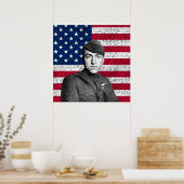 Poster Eddie Rickenbacker et le drapeau américain (Cuisine)