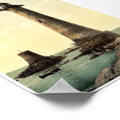 Poster Eddystone Lighthouse, Plymouth, Angleterre classiq (Coin)