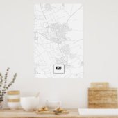 Poster Ede, Pays-Bas (noir sur blanc) (Cuisine)