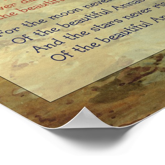 Poster Edgar Allan Poe Annabel Lee (Coin)