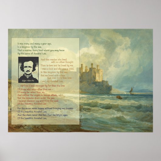 Poster Edgar Allan Poe Annabel Lee (Devant)