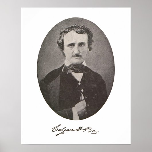 Poster Edgar Allan Poe avec signature (Devant)
