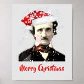 Poster  Edgar Allan Poe Christmas Wish Hat Snowflake (Devant)