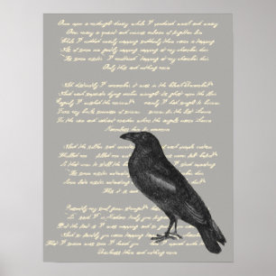 Poster Edgar Allan Poe "Corbeau"