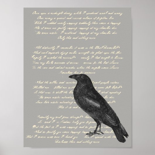 Poster Edgar Allan Poe "Corbeau" (Devant)