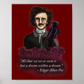 Poster Edgar Allan Poe, Dark Academia (Devant)