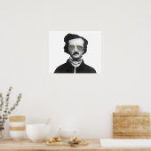 Poster Edgar Allan Poe en lunettes de soleil (Cuisine)