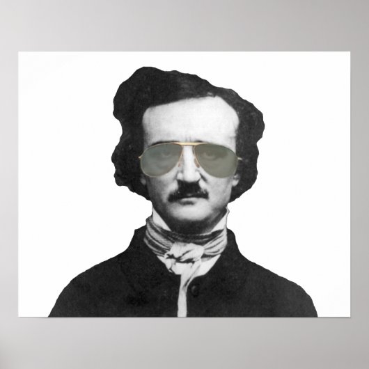 Poster Edgar Allan Poe en lunettes de soleil (Devant)