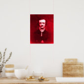 Poster Edgar Allan Poe en rouge (Cuisine)