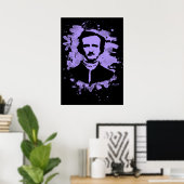 Poster Edgar Allan Poe Hommage (violet) (Bureau à domicile)