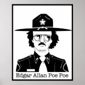 Poster Edgar Allan Poe Poe (noir sur blanc) (Devant)