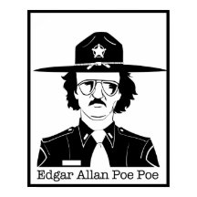 Edgar Allan Poe Poe (noir sur blanc)