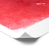 Poster Edgar Allan Poe Pop Portrait d'art en rouge (Coin)