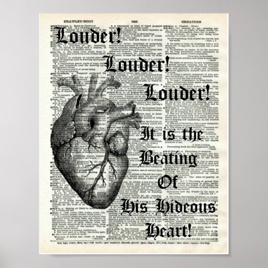 Poster Edgar Allan Poe Raconter le dictionnaire de coeur (Devant)