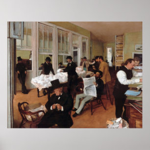 Poster EDGAR DEGAS - A cotton office in New Orleans 1873