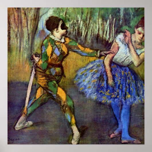 Poster Edgar Degas - "Arlequin & Columbine" (Devant)