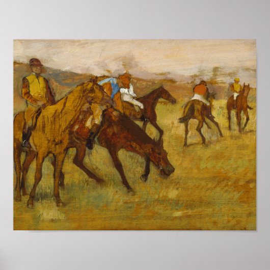 Poster Edgar Degas - Avant la course (Devant)