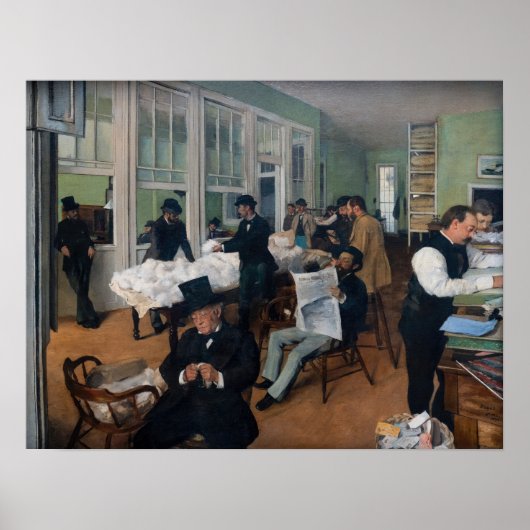 Poster Edgar Degas - Bureau de coton à la Nouvelle-Orléan (Devant)