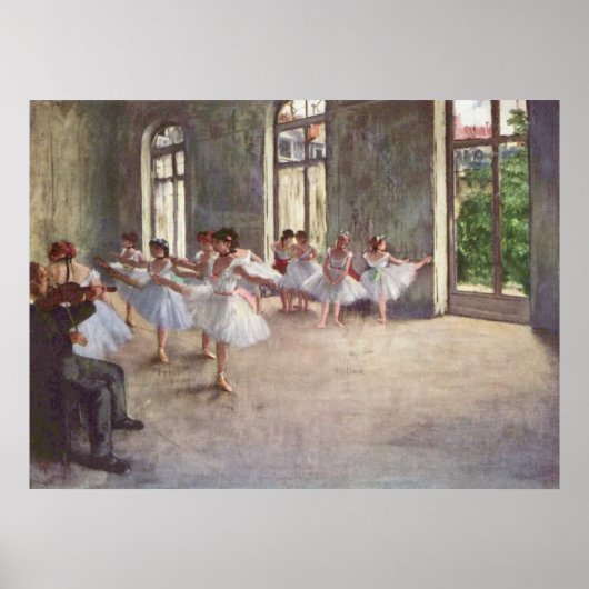Poster Edgar Degas - Classe de répétition de ballet 1873 (Devant)