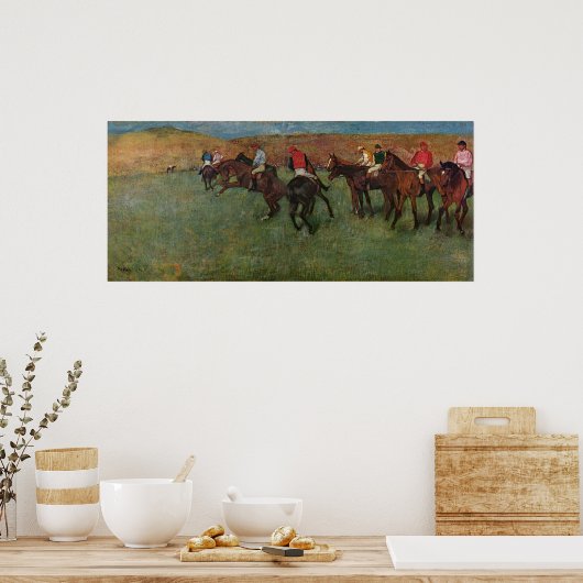 Poster Edgar Degas - Course à cheval avant le début 1878- (Cuisine)