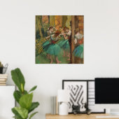 Poster Edgar Degas Dancers rose en vert impressionniste (Bureau à domicile)