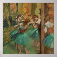 Edgar Degas Dancers rose en vert impressionniste