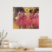 Poster Edgar Degas - Danseur en rose dans l'huile de l'ai (Cuisine)