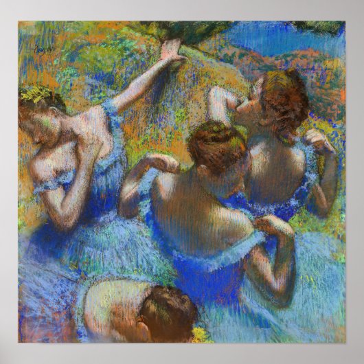 Poster Edgar Degas - Danseurs Bleus (Devant)