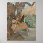 Poster Edgar Degas Danseurs de ballet Vieux mur d'art cél (Devant)