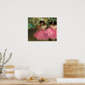 Poster Edgar Degas - Danseurs en rose (Cuisine)