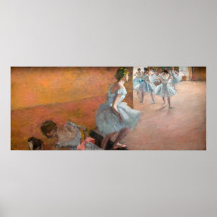 Poster Edgar Degas - Danseurs Escalade d'un escalier