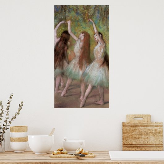 Poster Edgar Degas Danseurs verts (Cuisine)