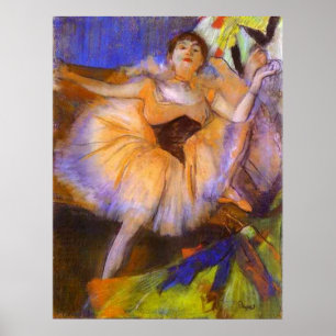 Poster Edgar Degas - Danseuse assises 1879-1880 Buste Fem