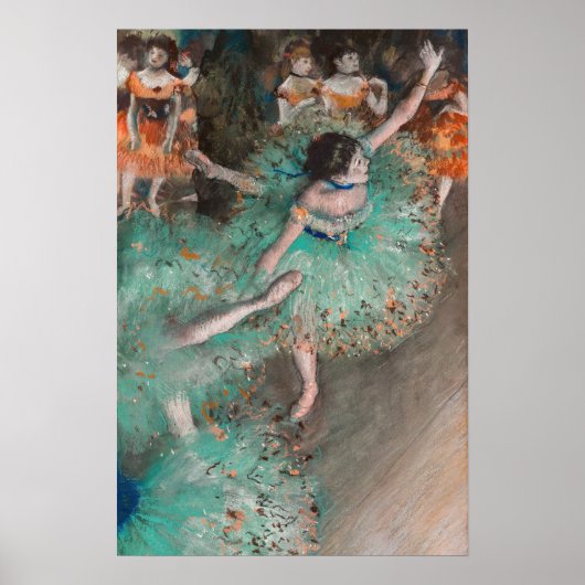 Poster Edgar Degas - Danseuse basculant / Danseuse en ver (Devant)