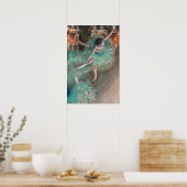 Poster Edgar Degas - Danseuse basculant / Danseuse verte (Cuisine)