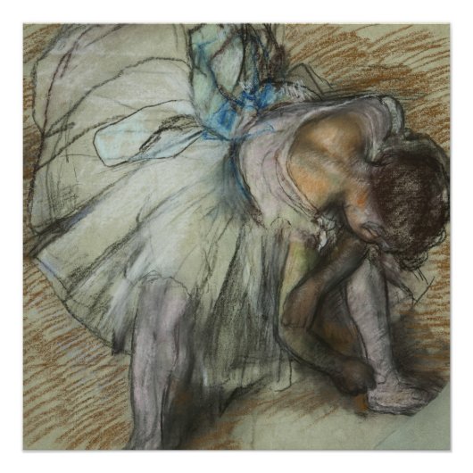 Poster Edgar Degas - Danseuse Réglant Sa Chaussure (Devant)