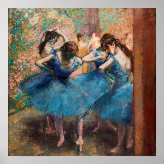 Poster Edgar Degas - Danseuses en bleu (Devant)