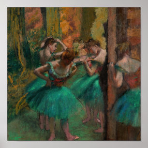 Poster Edgar Degas - Danseuses, Rose et Vert