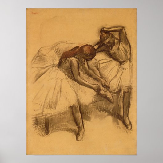 Poster Edgar Degas | Deux danseurs (Devant)